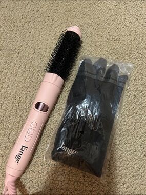 Lange Pink Rotating Hot Air Brush with Black Heat-Resistant Glove